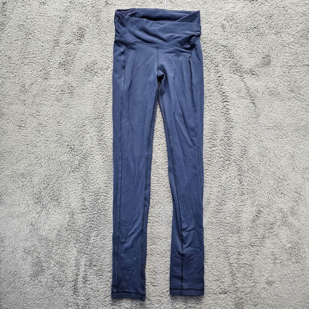 Lululemon‎ Leggings Womens Size 4 Blue Athletic Workout Pant